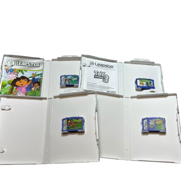Leapster learning games Dora, Toy Story3 Backyardigans learn to draw video lot - Picture 2 of 16